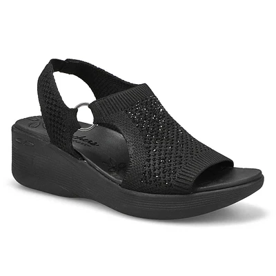 Sandale compensée décontractée PIER-LITE SLIP-INS, noir, femmes