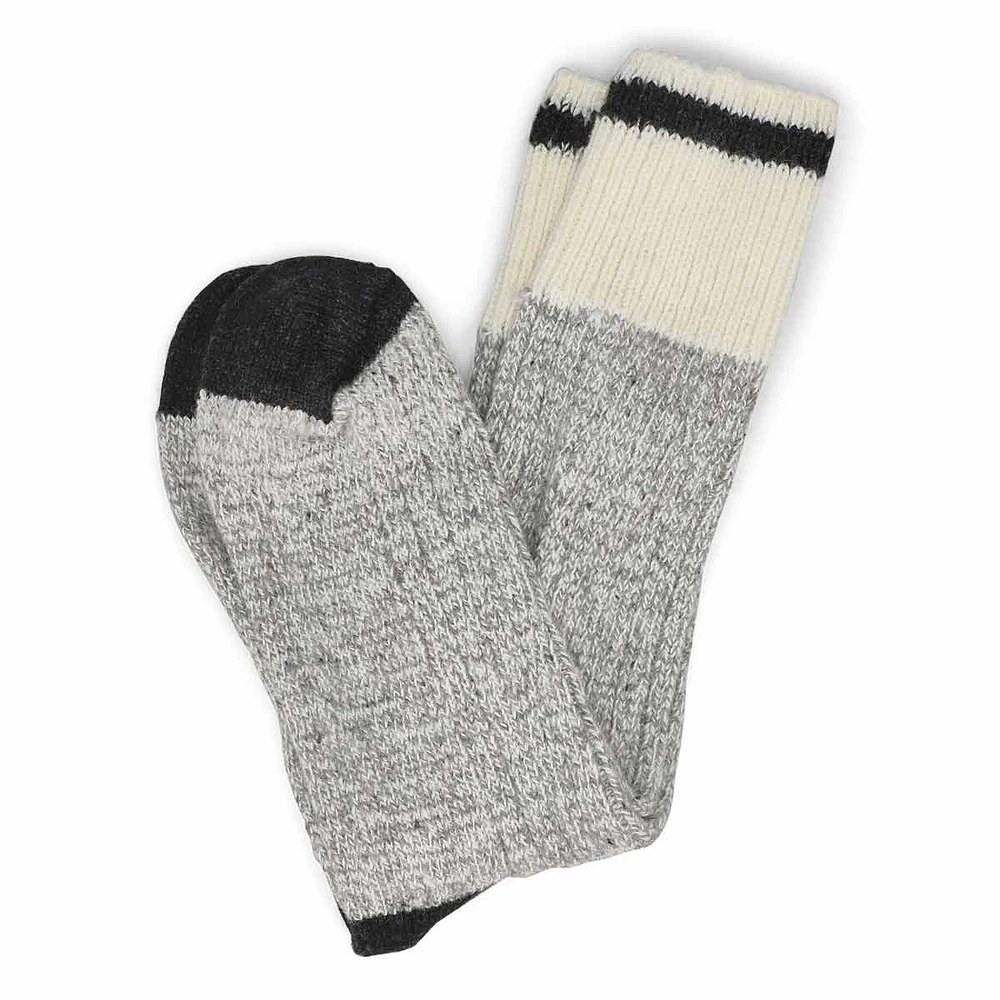 Mens Duray Wool Blend Heavy Sock - Grey/Black