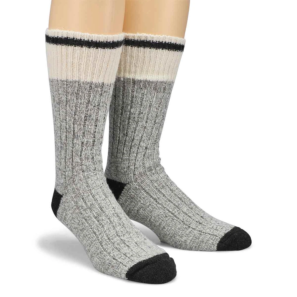 Mens Duray Wool Blend Heavy Sock - Grey/Black