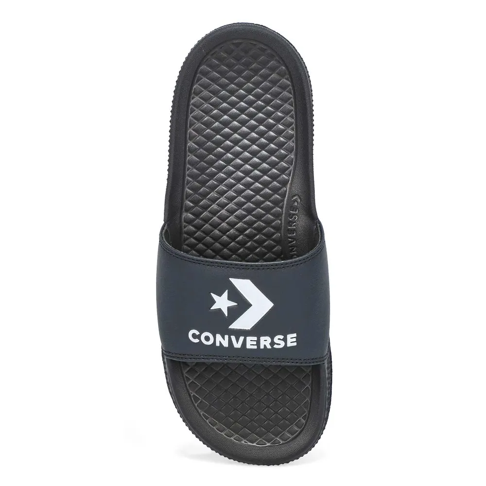 Womens All Star Casual Slide Sandal -  Black/White