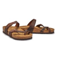 Womens Mayari Oiled Leather Toe Sleeve Sandal - Habana