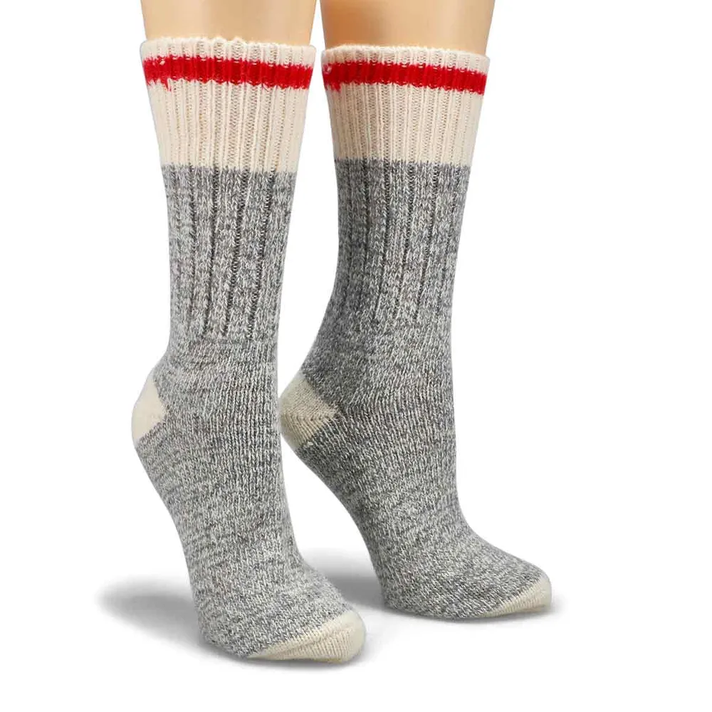 Womens Duray Wool Blend Sock - Grey/White