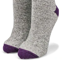 Womens  Duray Classic Wool Blend Heavy Sock - Grey/Violet