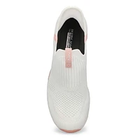 Womens Mark Nason A Wedge Crecent Slip-Ins Sneaker - White/Pink