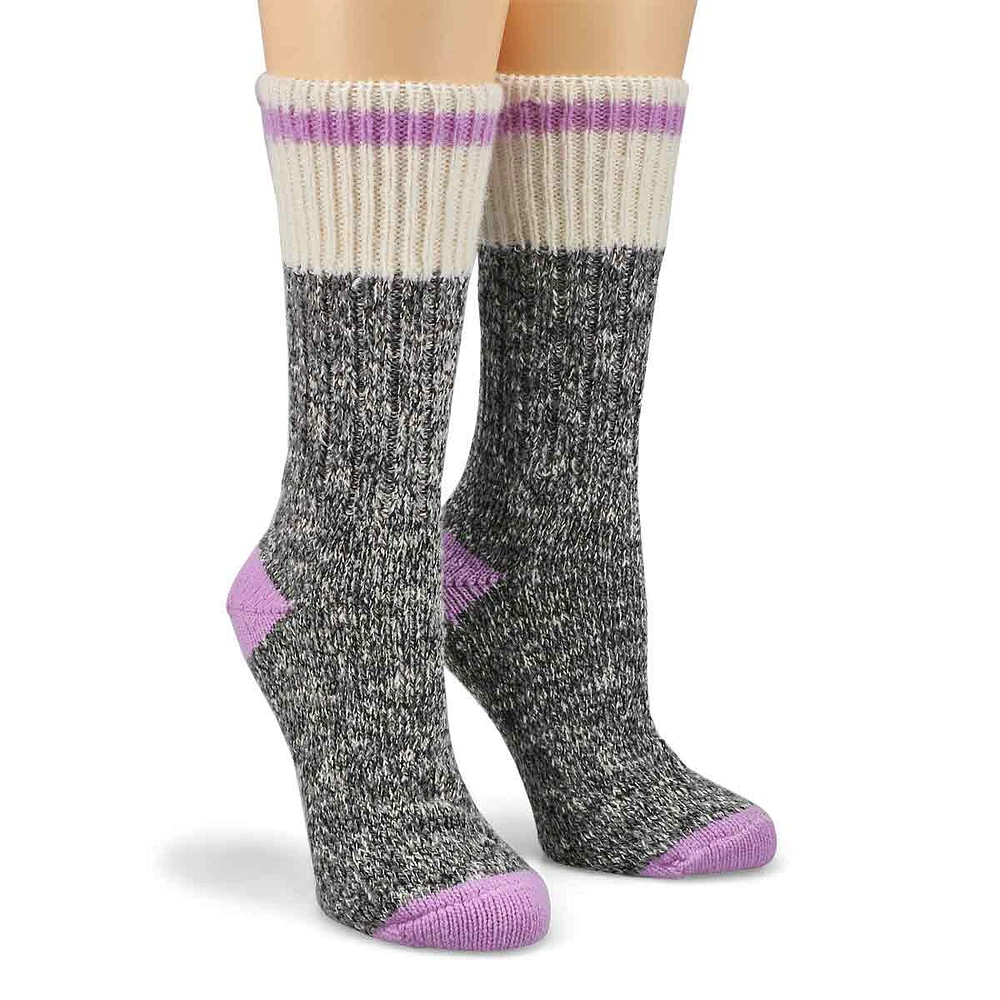 Womens Duray Marled Work Sock - Grey/Lilac