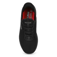 Mens Summits Slip Resistant Slip-Ins Wide Sneaker - Black