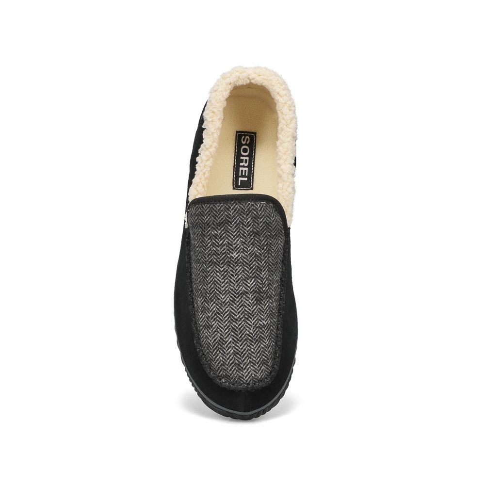 Mens Dude Moc Slipper - Grill/Black