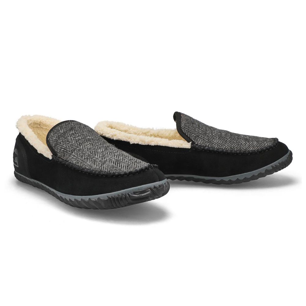 Mens Dude Moc Slipper - Grill/Black