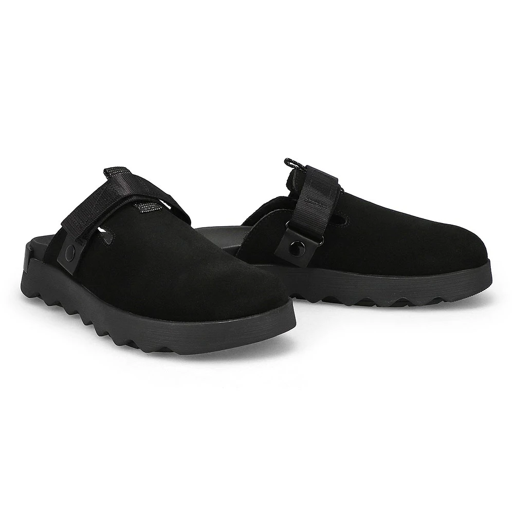 Womens Viibe Suede Casual Clog - Black/Sea Salt