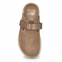 Womens VIiibe Suede Casual Clog - Omega Taupe/Bleached Ceramic