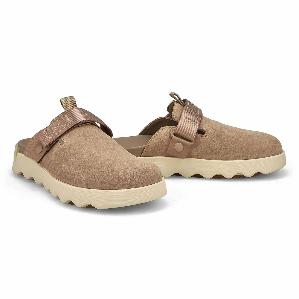 Womens VIiibe Suede Casual Clog - Omega Taupe/Bleached Ceramic