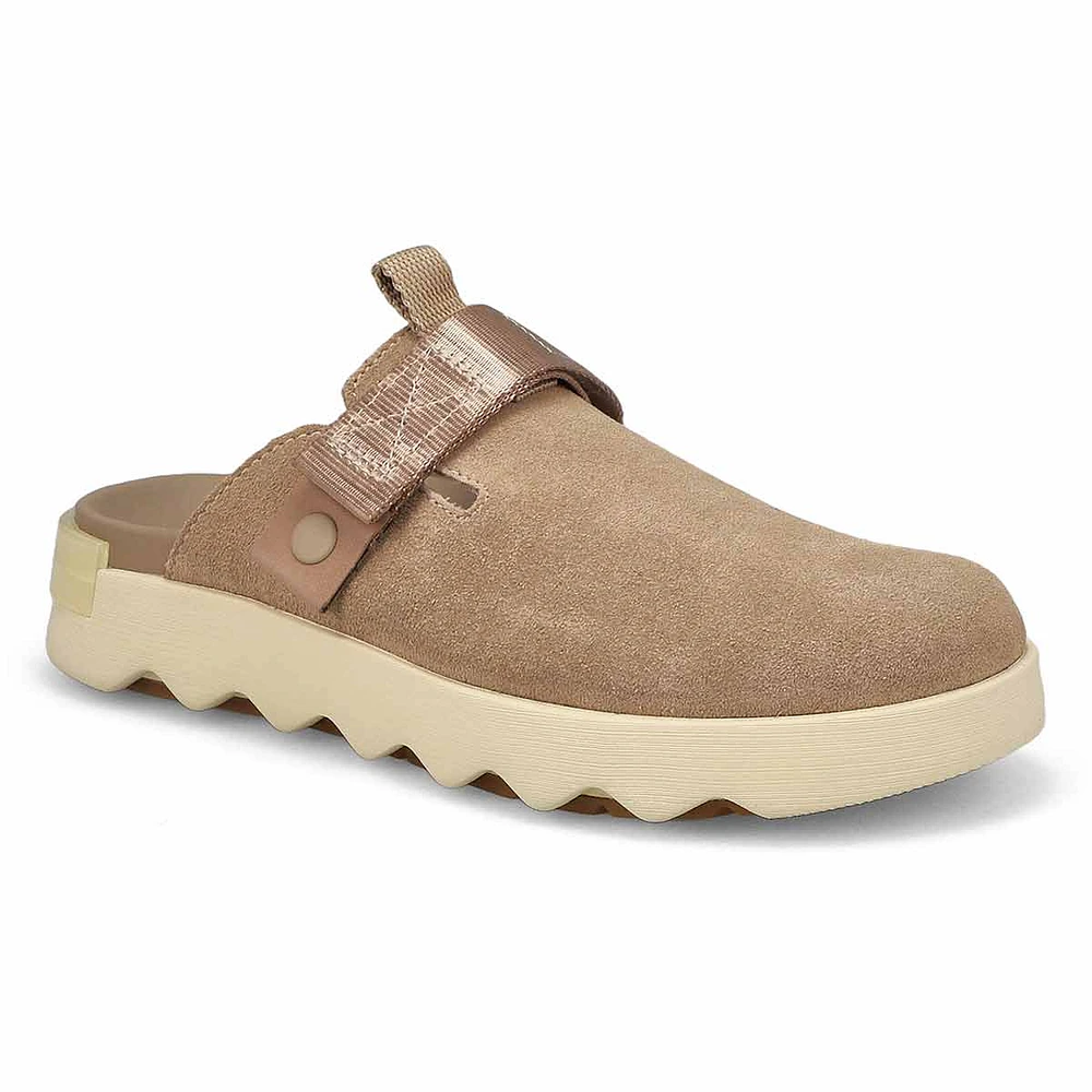 Womens VIiibe Suede Casual Clog - Omega Taupe/Bleached Ceramic