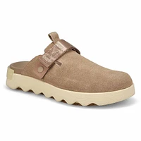 Womens VIiibe Suede Casual Clog - Omega Taupe/Bleached Ceramic