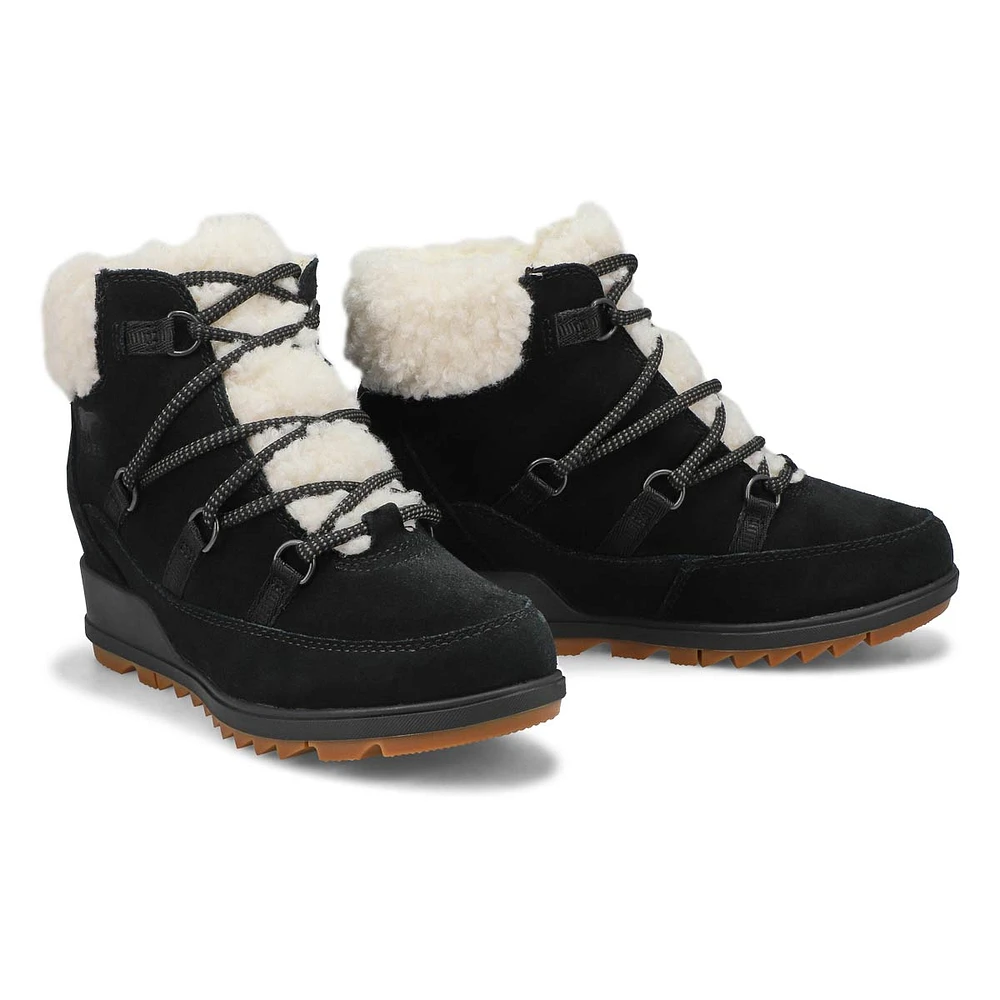 Womens Evie Cozy Lace Waterproof Boot - Black