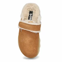 Womens Viibe Cozy Suede Clog - Tawny Buff