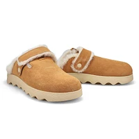 Womens Viibe Cozy Suede Clog - Tawny Buff