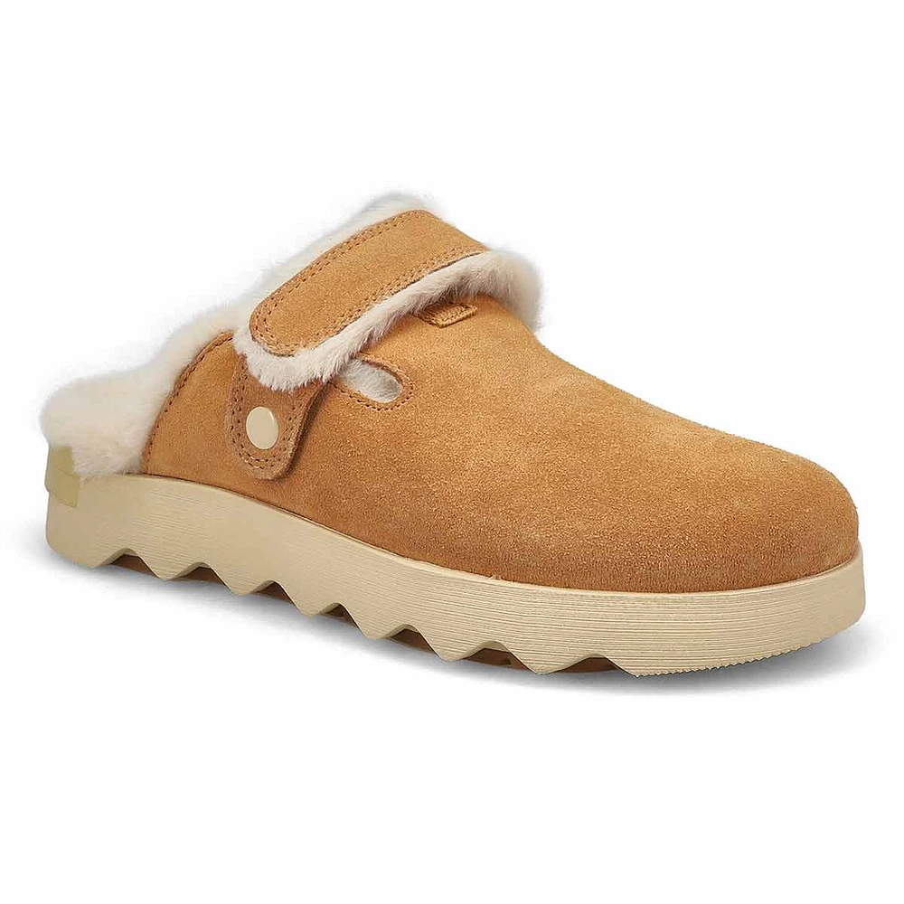 Womens Viibe Cozy Suede Clog - Tawny Buff