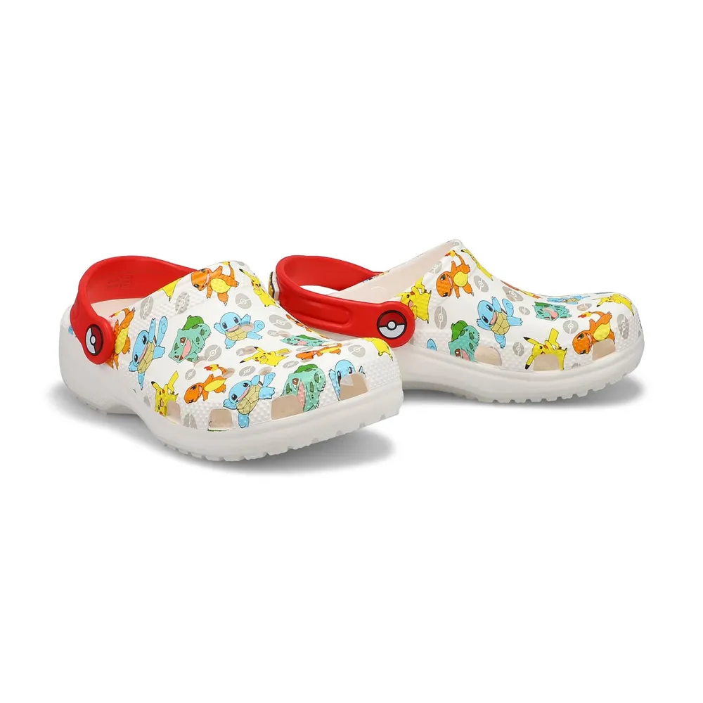 Kids Classic Pokemon Comfort Clog - White/Multi