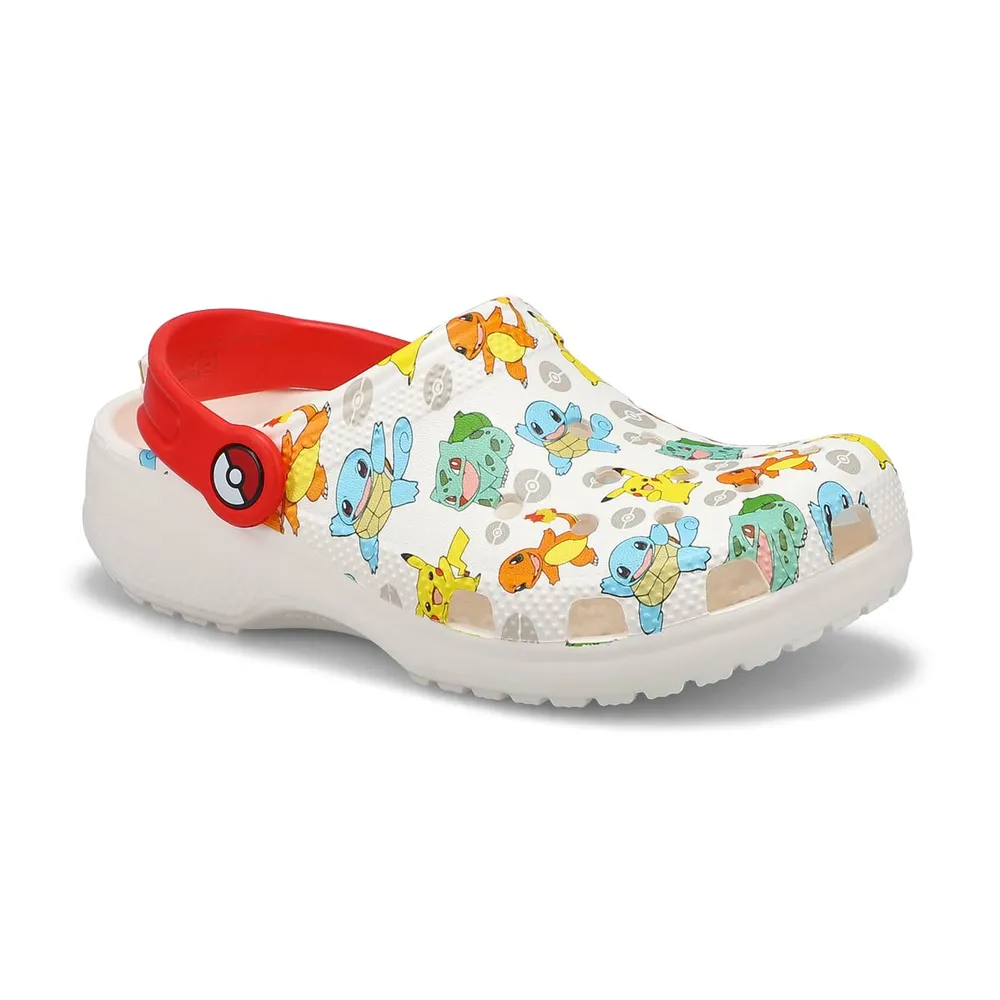 Kids Classic Pokemon Comfort Clog - White/Multi