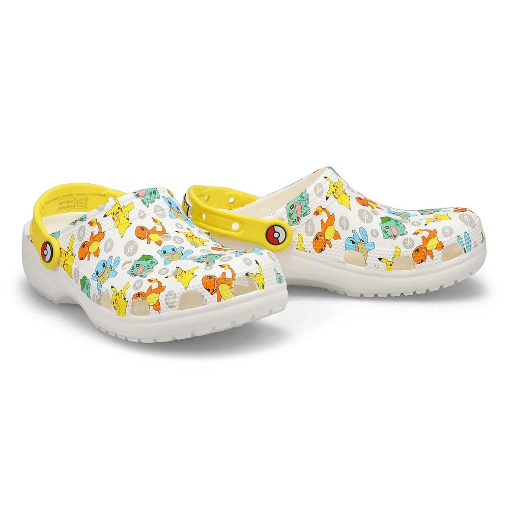 Womens Classic Pokemon 2 Clog - White/Multi