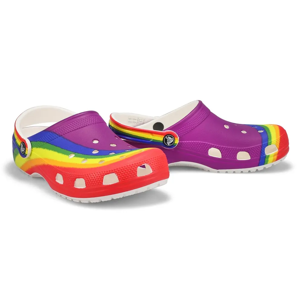 womens rainbow crocs