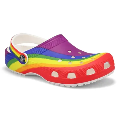 Womens Classic Rainbow Dye Clog - Rainbow