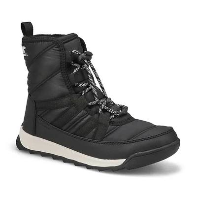 Girls  Whitney II Plus Lace Up Waterproof Boot - Black/Sea Salt