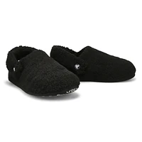 Womens  Classic Cozy Slipper Clog - Black