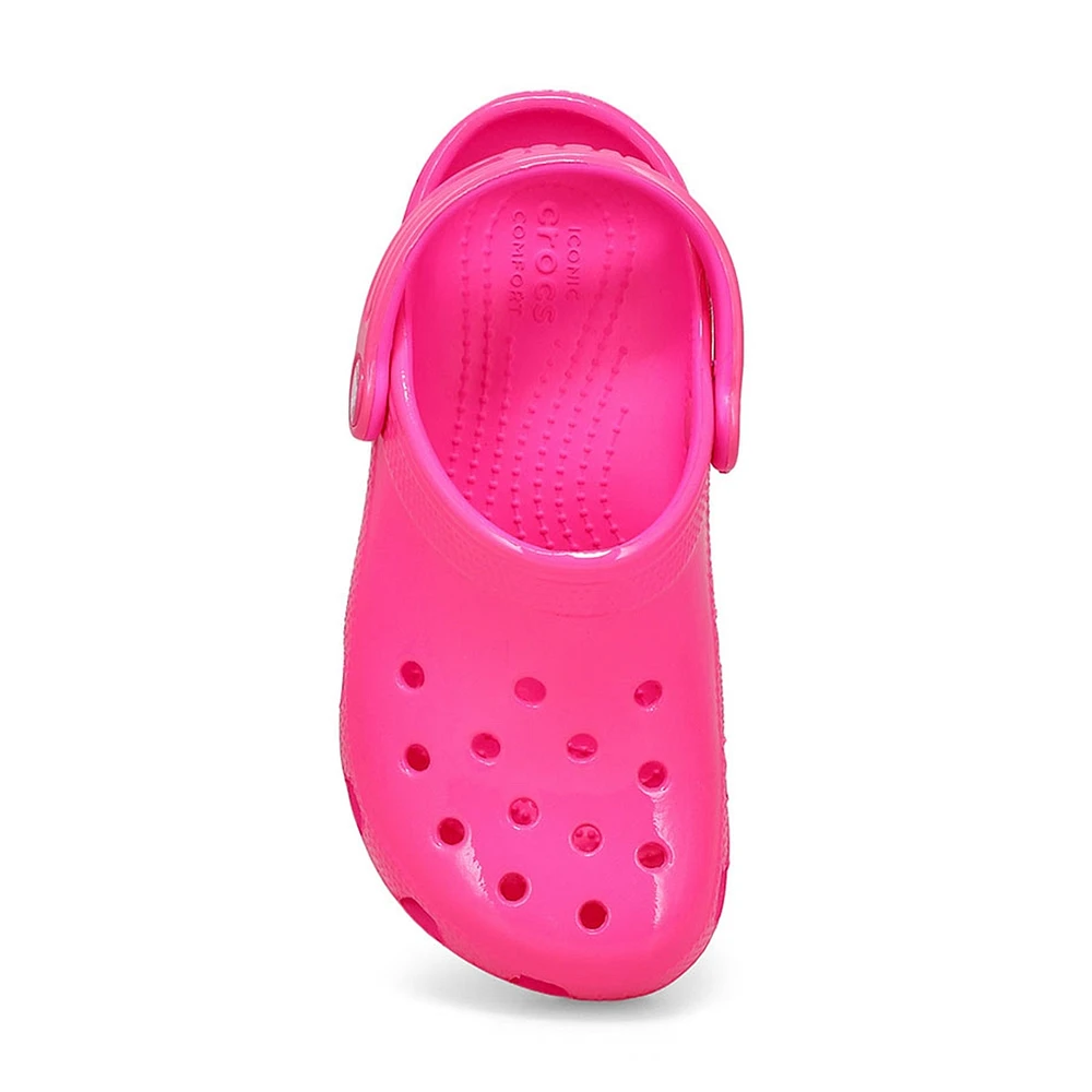 Kids  Classic Neon Highlighter Clog - Pink Crush