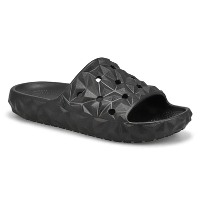 Womens  Classic Geometric Slide Sandal - Black