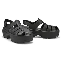 Womens Stomp Fisherman Platform Sandal - Black