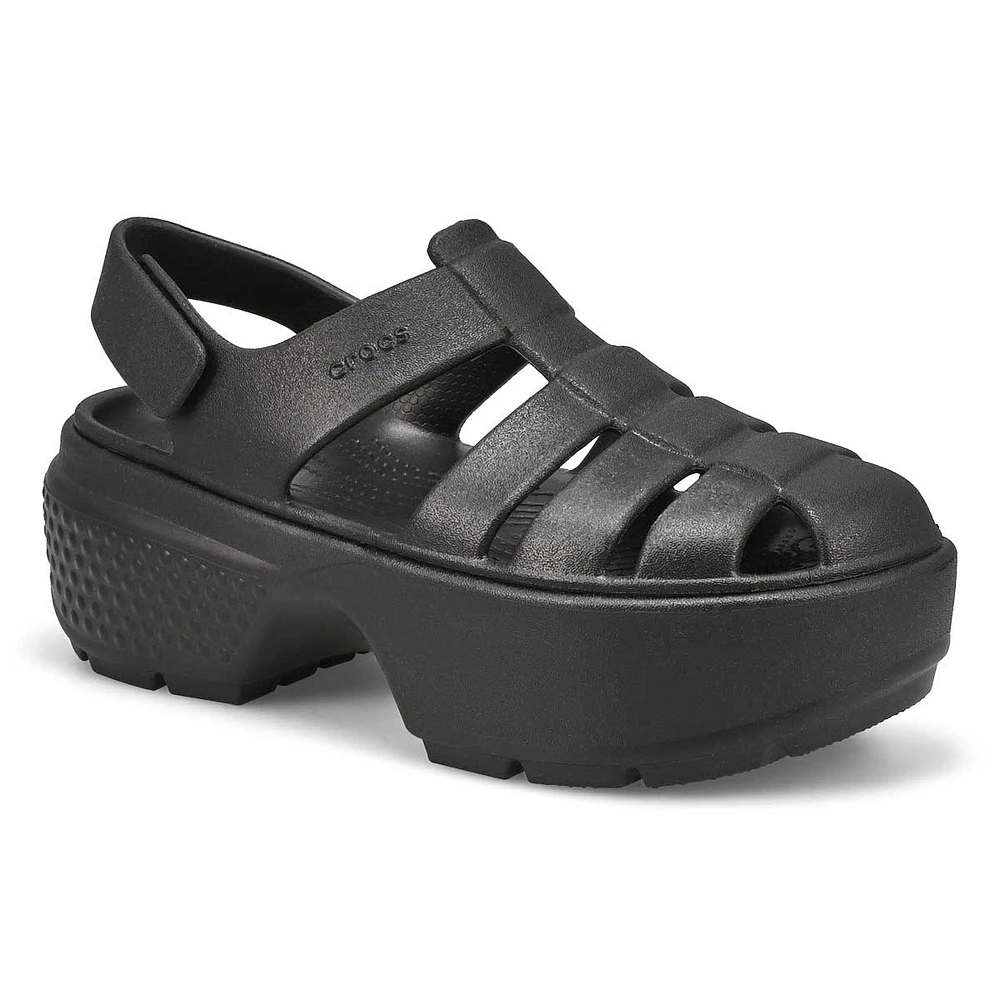 Womens Stomp Fisherman Platform Sandal - Black