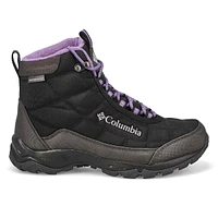 Womens Firecamp Waterproof Ankle Boot - Black/Plum Purple