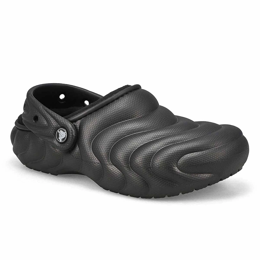 Womens Classic Lined Puffer Comfort Clog - Black