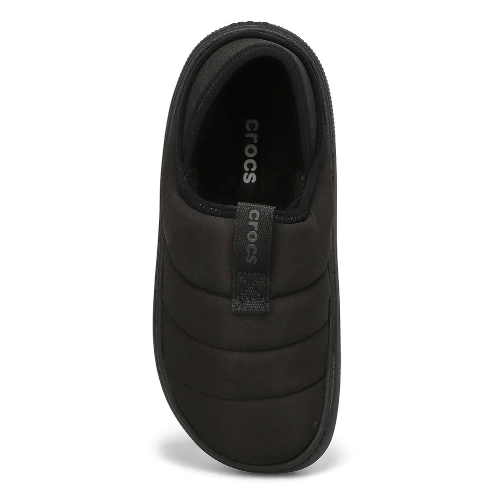 Womens  Classic Puff Moc Comfort Clog - Black/Black