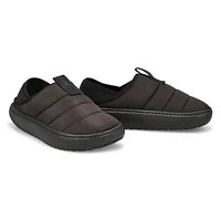 Womens  Classic Puff Moc Comfort Clog - Black/Black