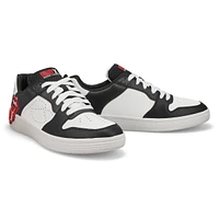 Mens Rolling Stones Palmilla Leather Lace Up Sneaker - Black/White