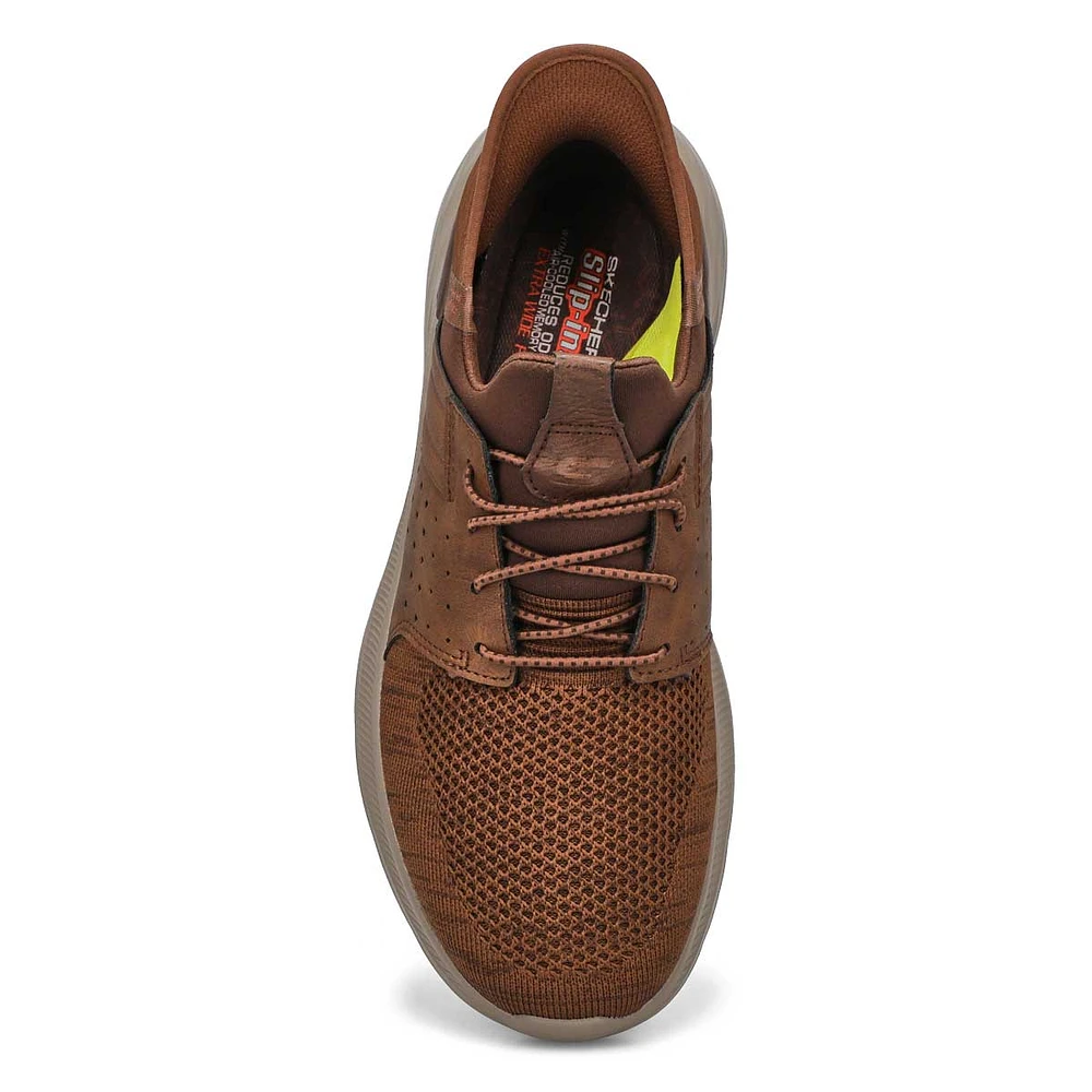 Mens Garner - Newick Slip-Ins Extra Wide Casual Shoe Brown