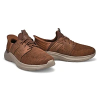 Mens Garner - Newick Slip-Ins Extra Wide Casual Shoe Brown