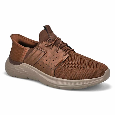 Mens Garner - Newick Slip-Ins Extra Wide Casual Shoe Brown