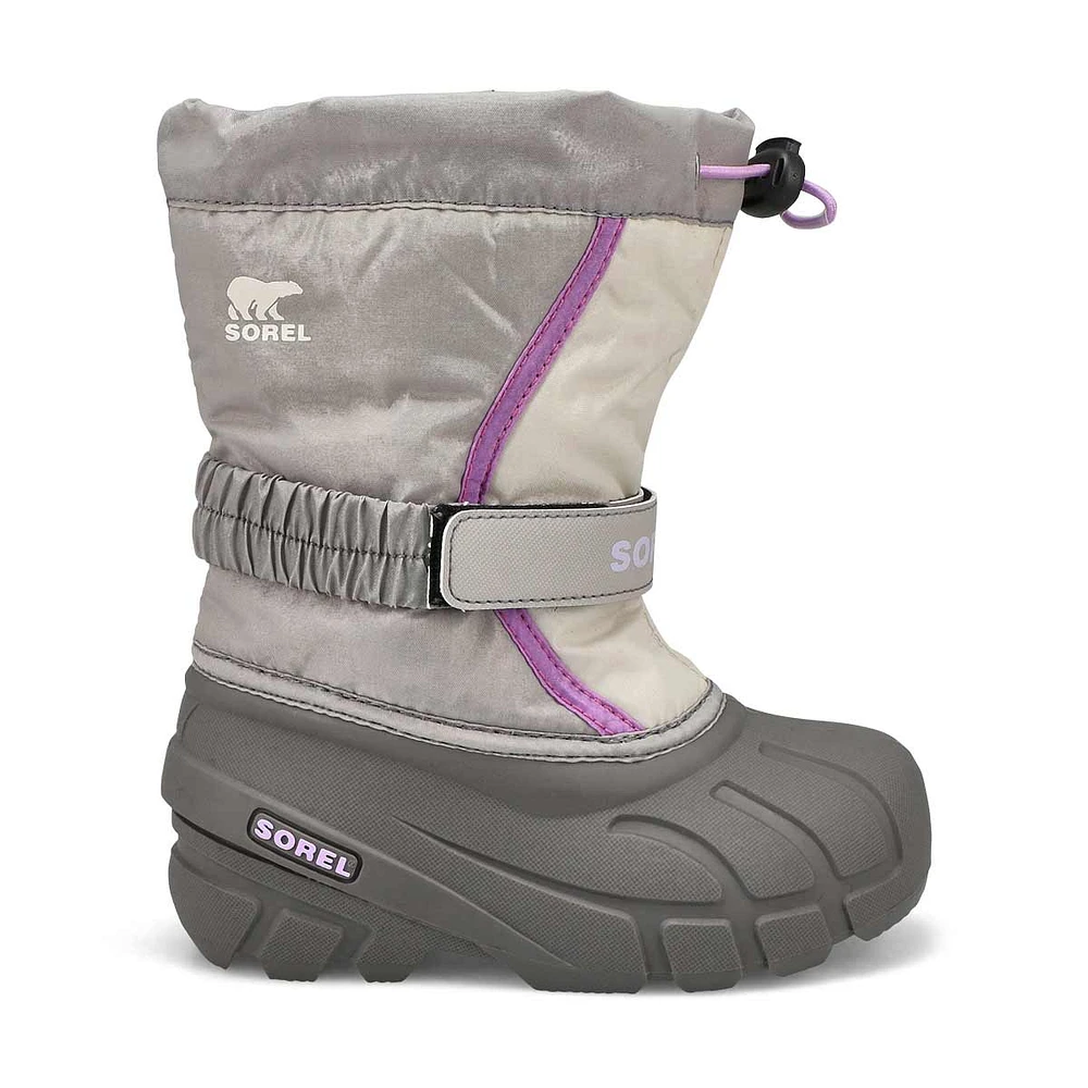 Girls Flurry Pull On Winter Boot - Dove/Euphoric Lilac