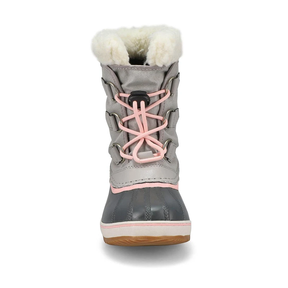 Girls  Yoot Pac Nylon Waterproof Winter Boot - Dove/Gum