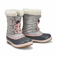 Girls  Yoot Pac Nylon Waterproof Winter Boot - Dove/Gum