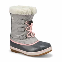 Girls  Yoot Pac Nylon Waterproof Winter Boot - Dove/Gum