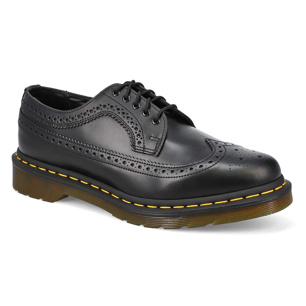 Mens 3989 Yellow Stitch Casual Oxford - Black