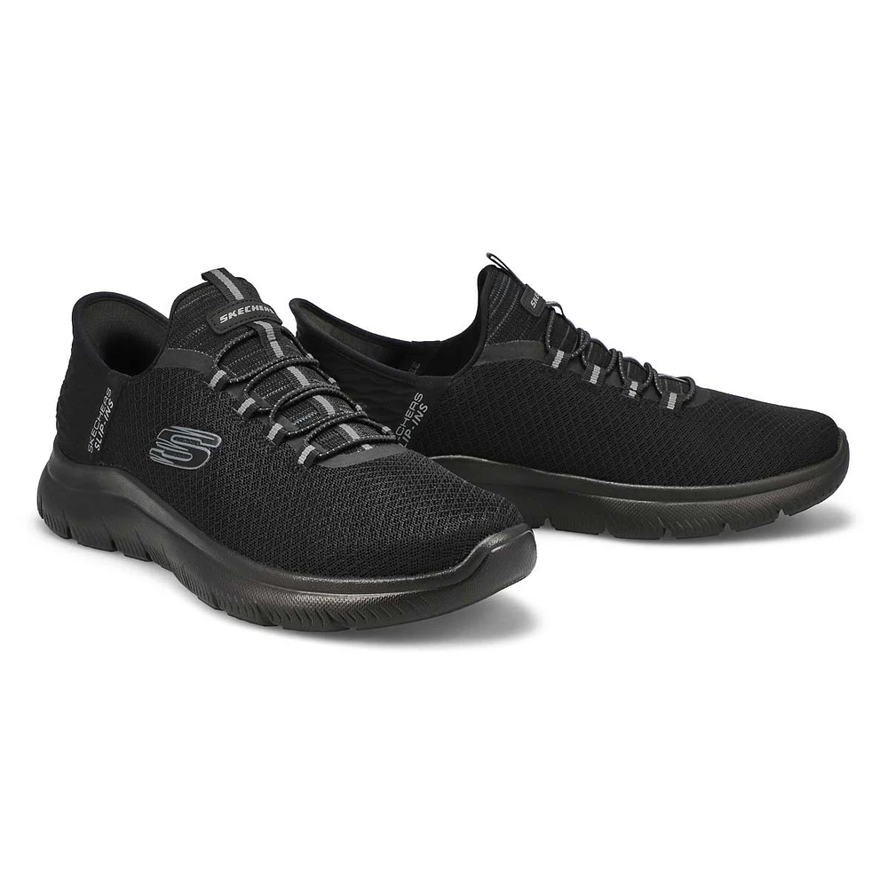 Mens Summit High Range Slip-Ins Sneaker - Black/Black