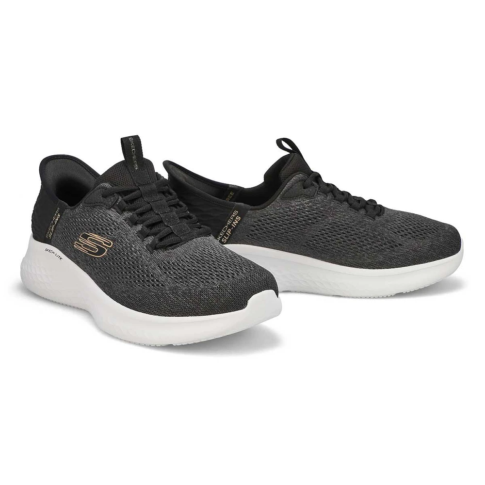 Mens Skech-Lite Pro Prime Slip-Ins Sneaker - Black/Grey