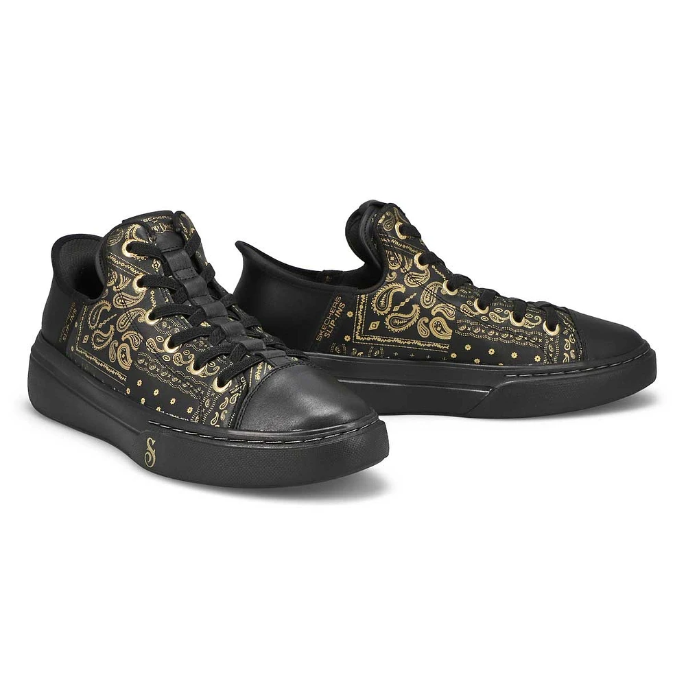 Mens Snoop One Double G Slip-Ins Sneaker - Black/Gold