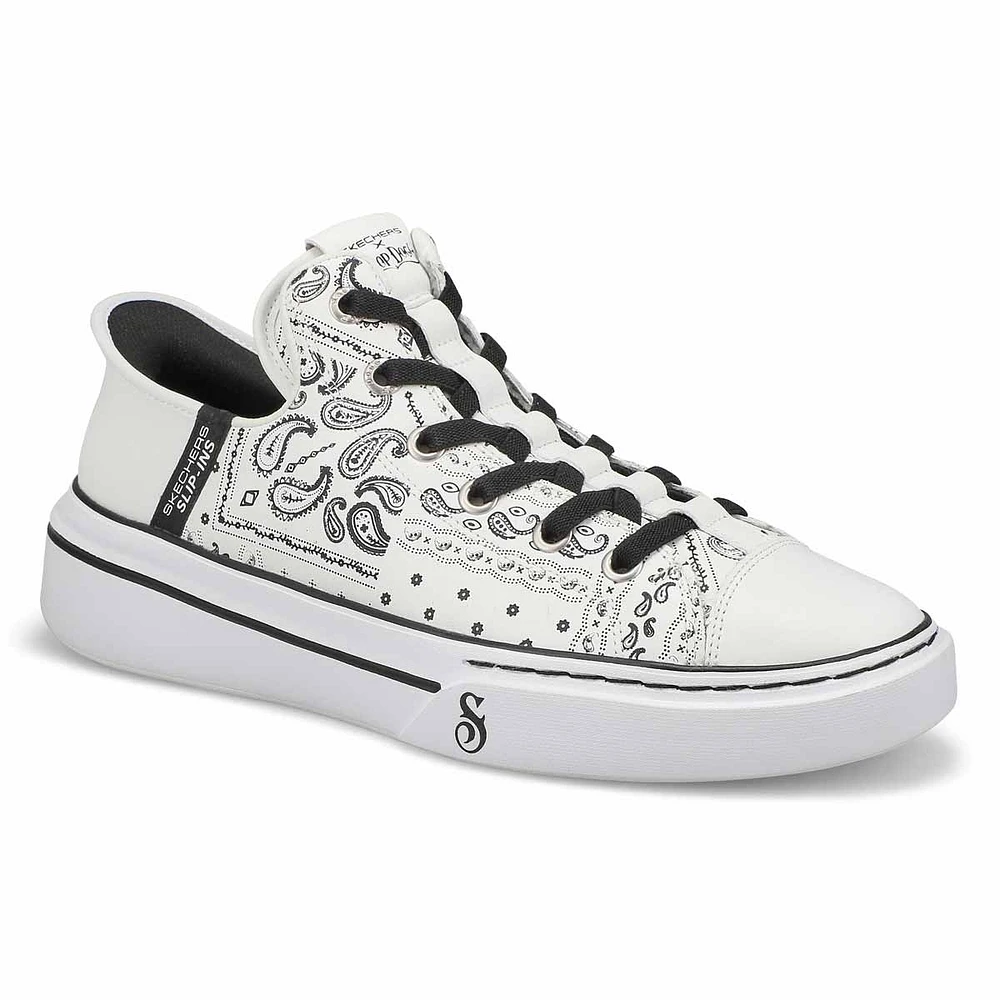 Mens Snoop One Double G Slip-Ins Sneaker - White/Black