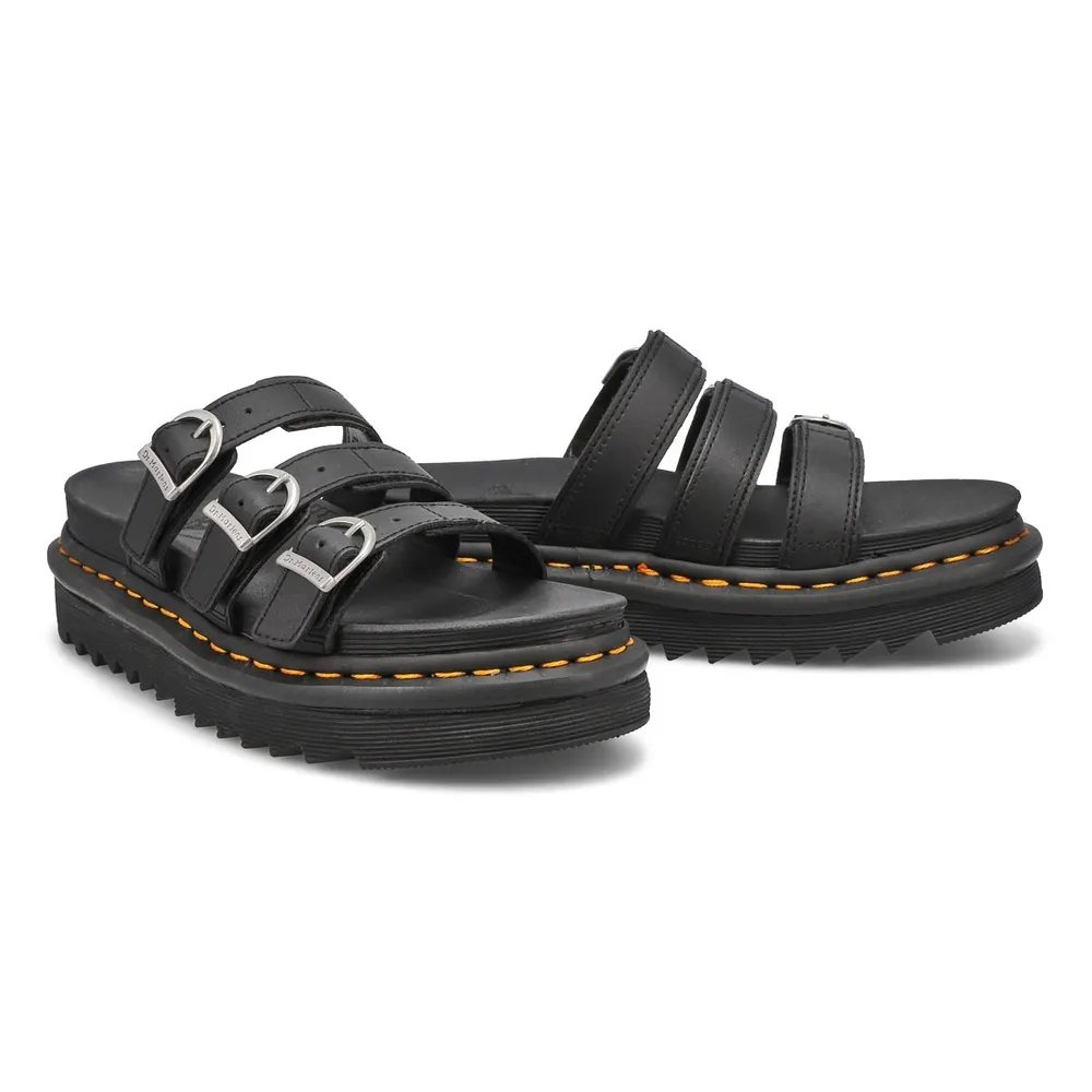 Womens Blaire Slide 3 Strap Sandal - Black